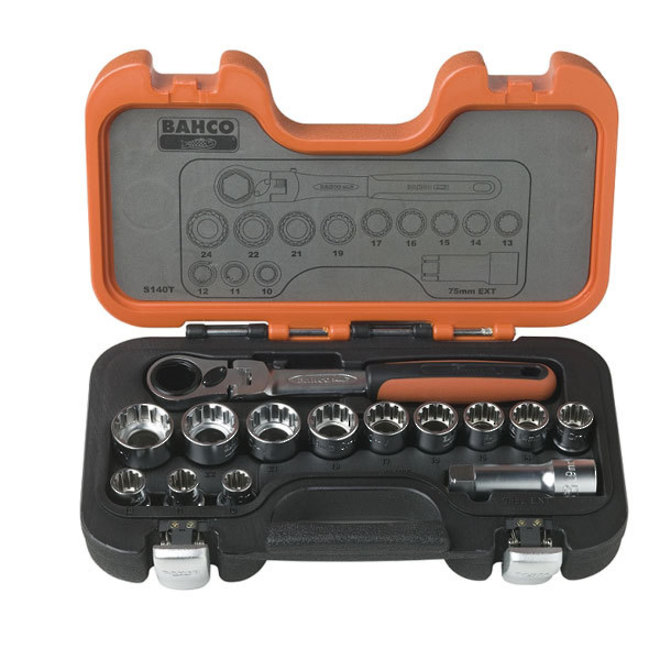 Bahco 14pc Socket Set GoThru Socket Sets Hand Tools Henry & Co. Ltd.