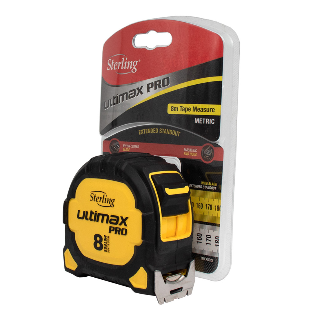STERLING ULTIMAX PRO TAPE MEASURE - 8m image 0