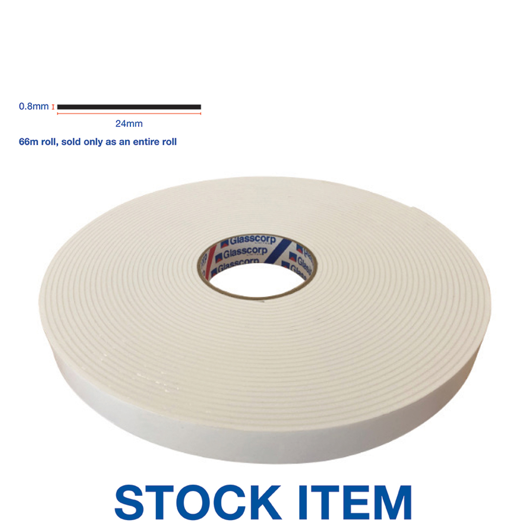 MIRROR MOUNTING TAPE 0.8mm x 24mm x 66m image 0
