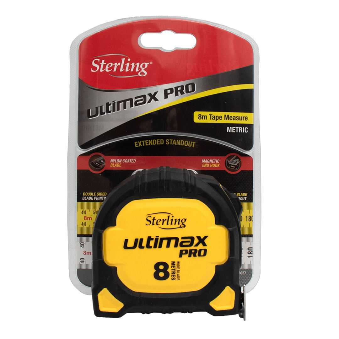 STERLING ULTIMAX PRO TAPE MEASURE - 8m image 1