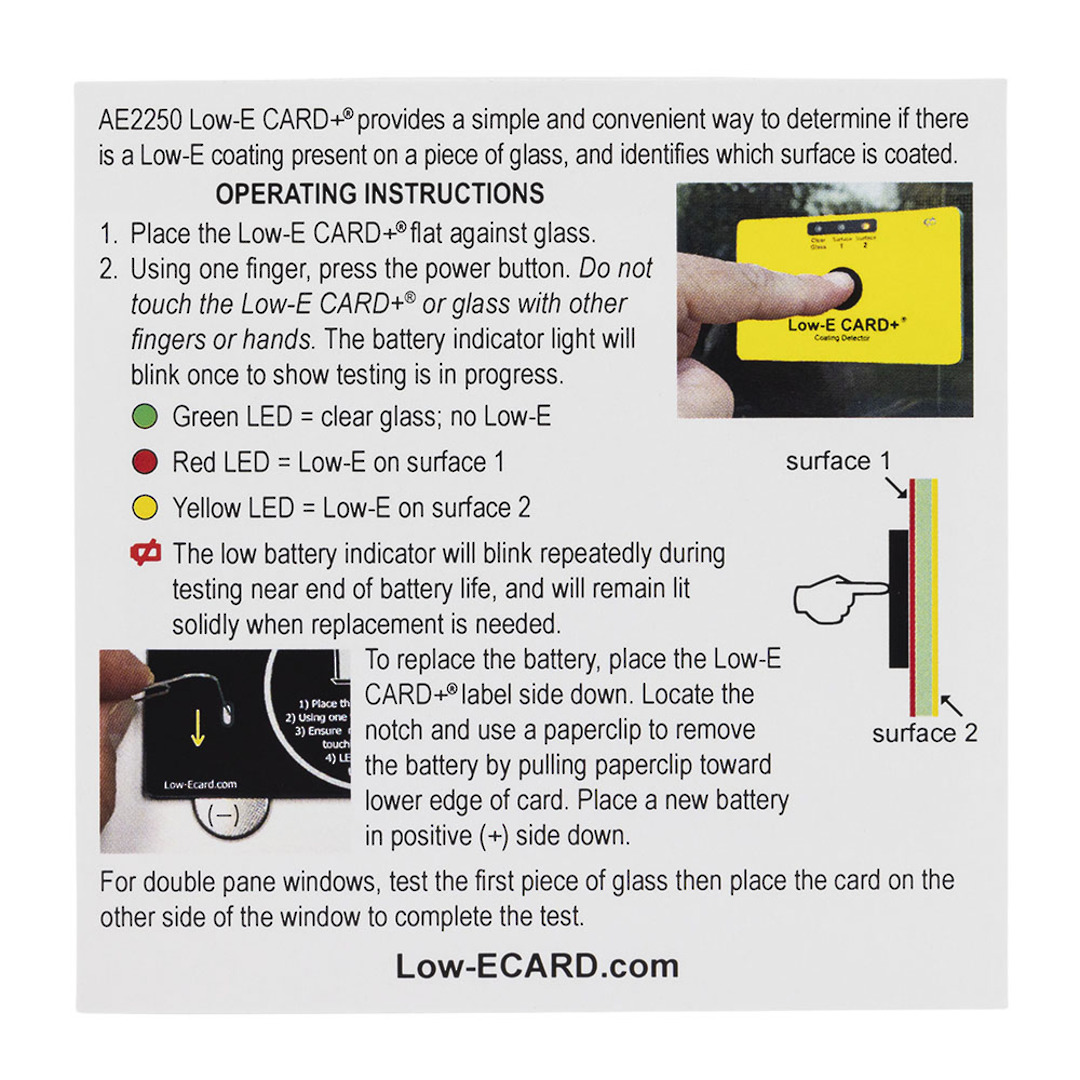 LOW E DETECTOR CARD image 1