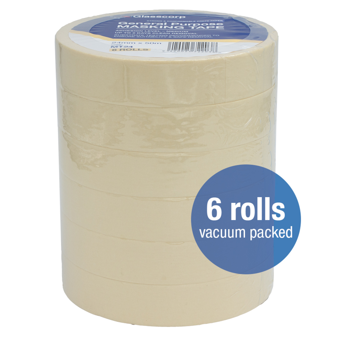 GEN PURPOSE MASKING TAPE - 24mm (6rolls) image 0