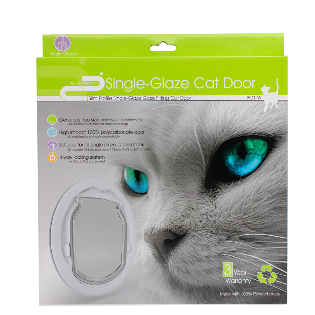 PET-CORP SLIM PROFILE CAT DOOR - WHITE image 3