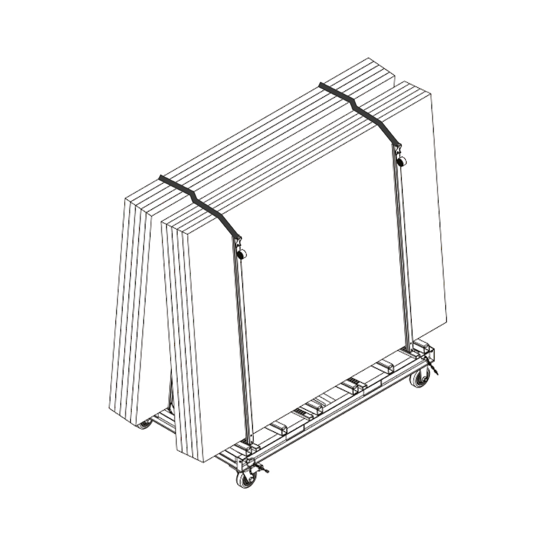 DOUBLE SIDED A FRAME TROLLEY 1600mm(h) image 4