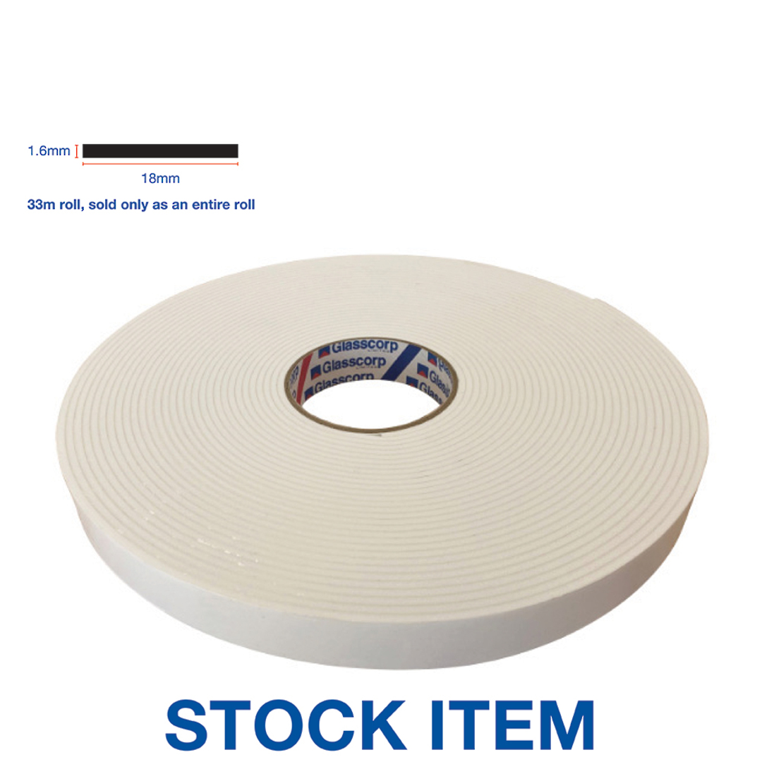 MIRROR MOUNTING TAPE 1.6mm x 18mm x 33m image 0