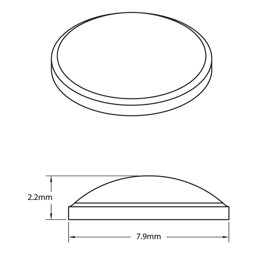 BUMPON DOME SMALL -CLEAR (450 per sheet) image 2