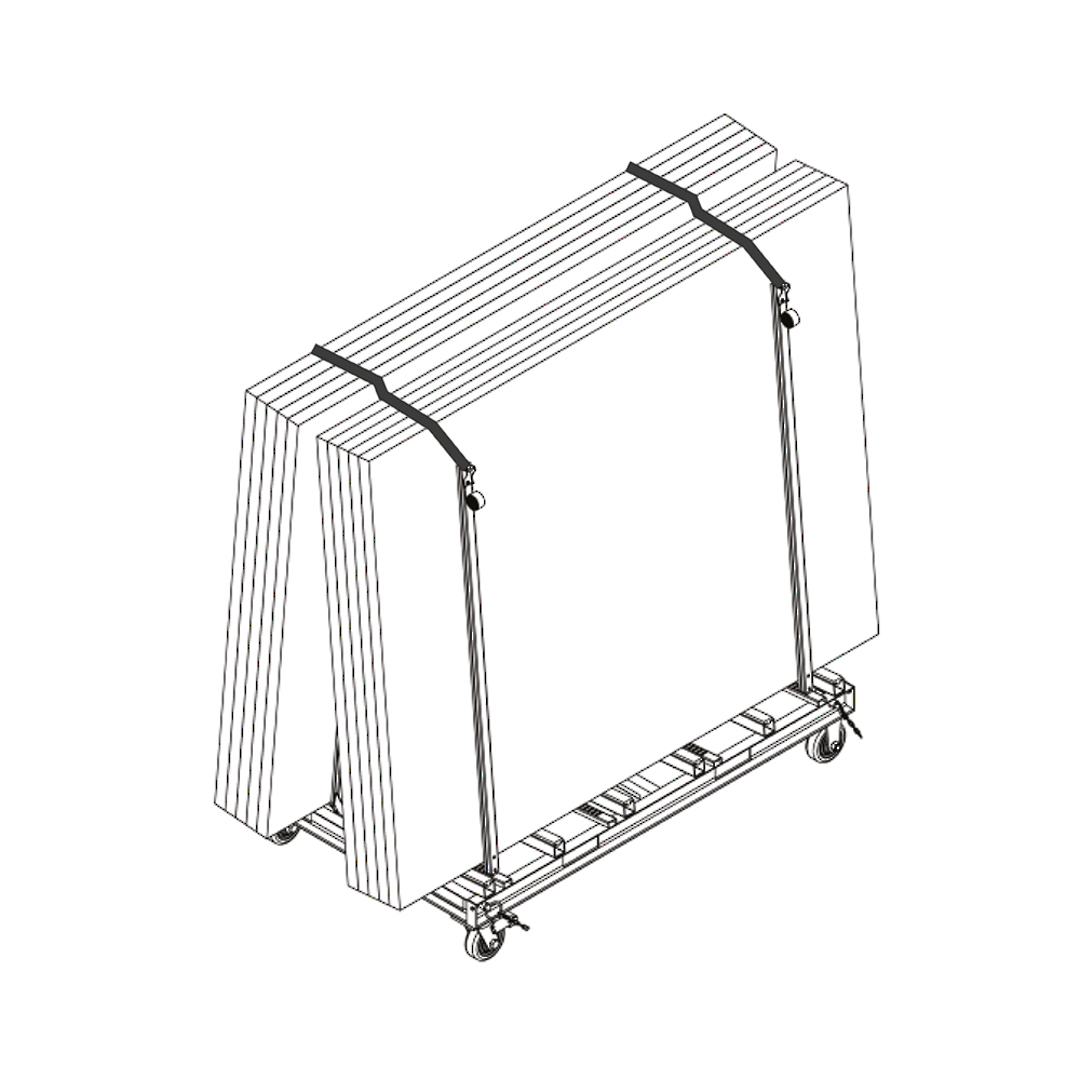 DOUBLE SIDED A FRAME TROLLEY 2248mm(l) image 2