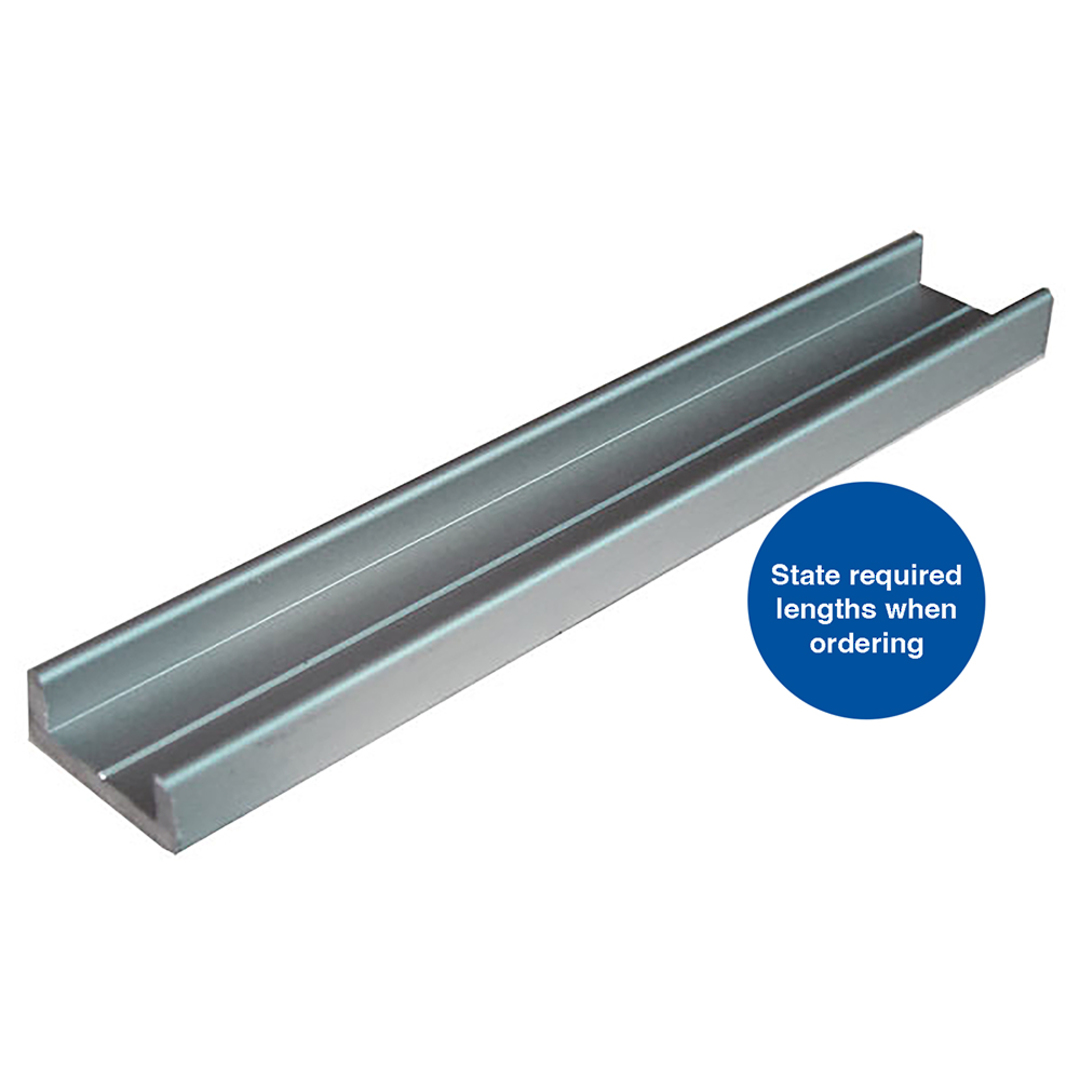 ALUM SLIDING TRACK - DBL BOTTOM - 1m image 0