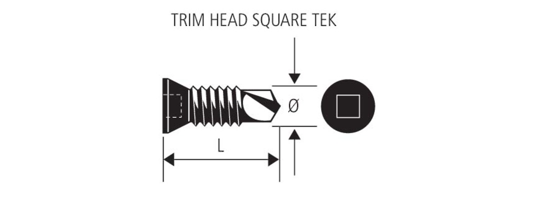 TRIM HEAD BLACK TEK SCREW - 8-32g x 12mm image 0