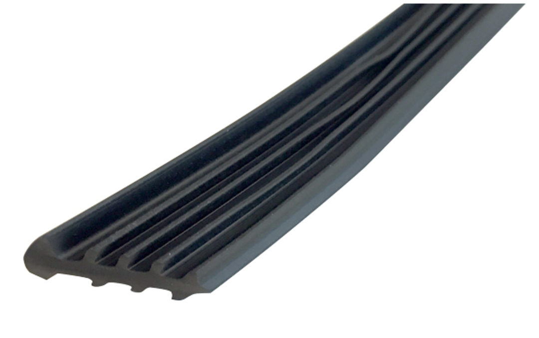 PVC WEDGE RUBBER BLACK - 2mm (per m) image 0