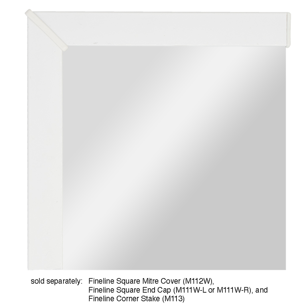 FINELINE SQUARE SECTION - WHITE 2.9m image 0