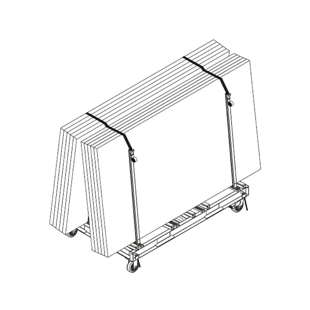 DOUBLE SIDED A FRAME TROLLEY 1878mm(l) image 3