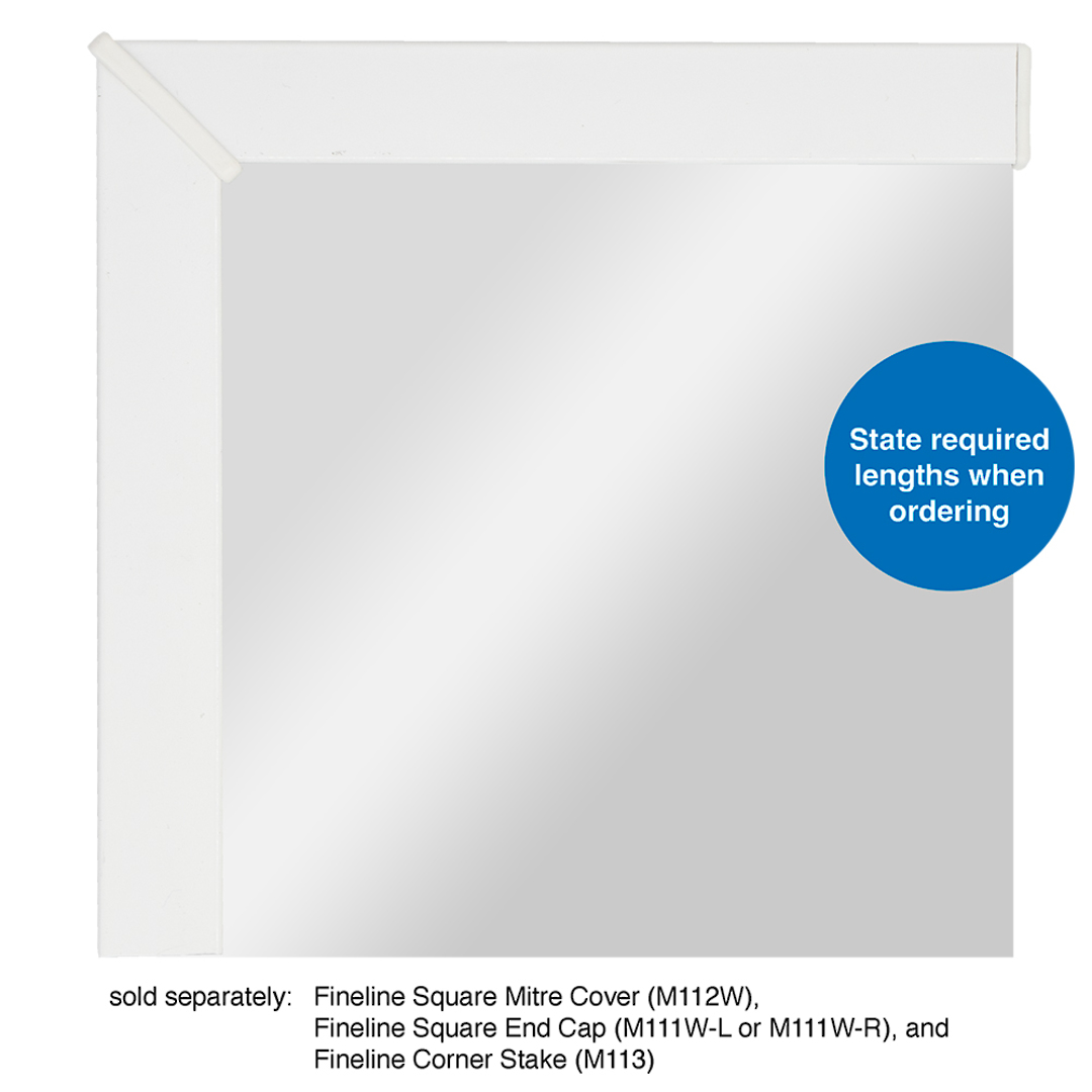 FINELINE SQUARE SECTION - WHITE 1m image 0