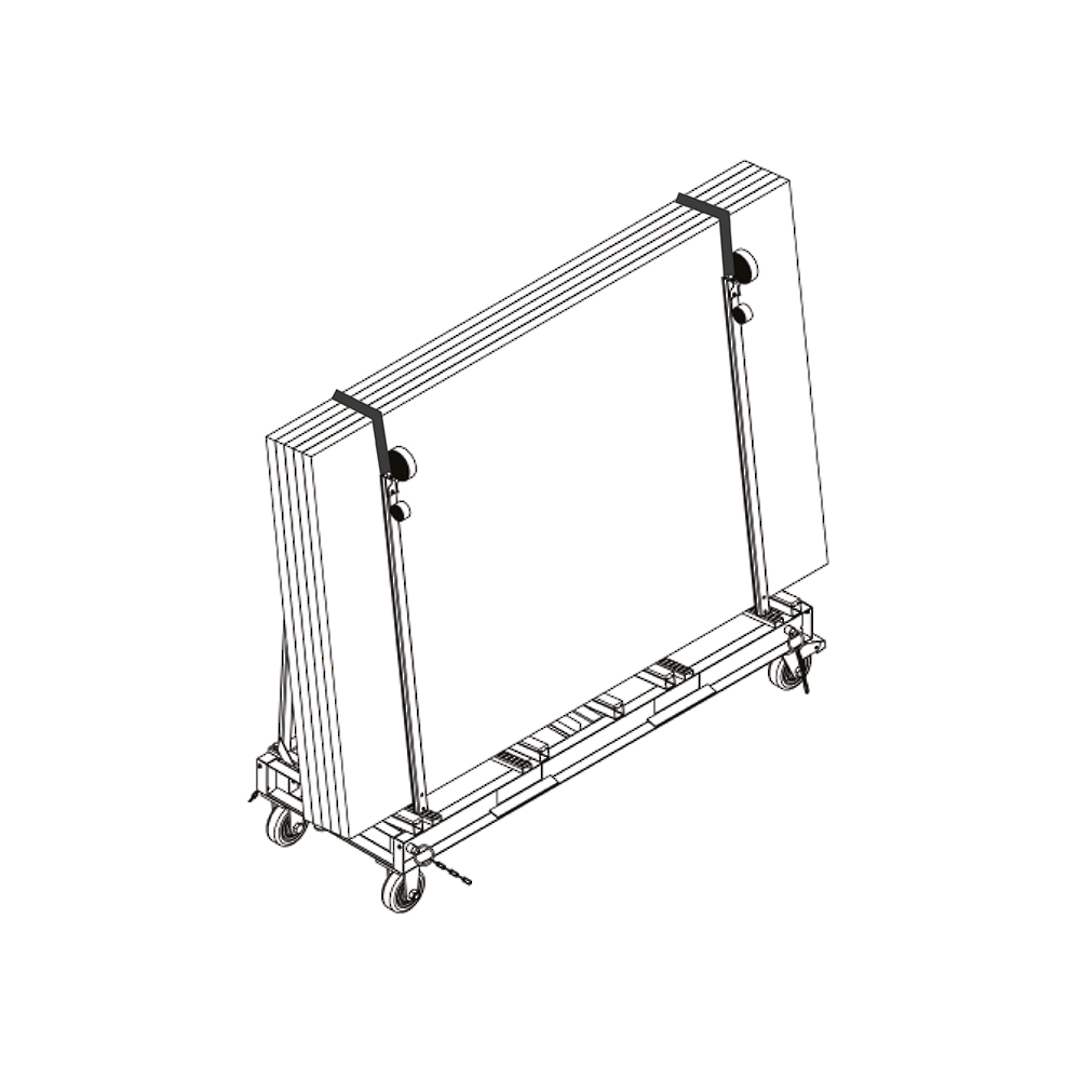SINGLE SIDED A FRAME TROLLEY 1878mm(l) image 4