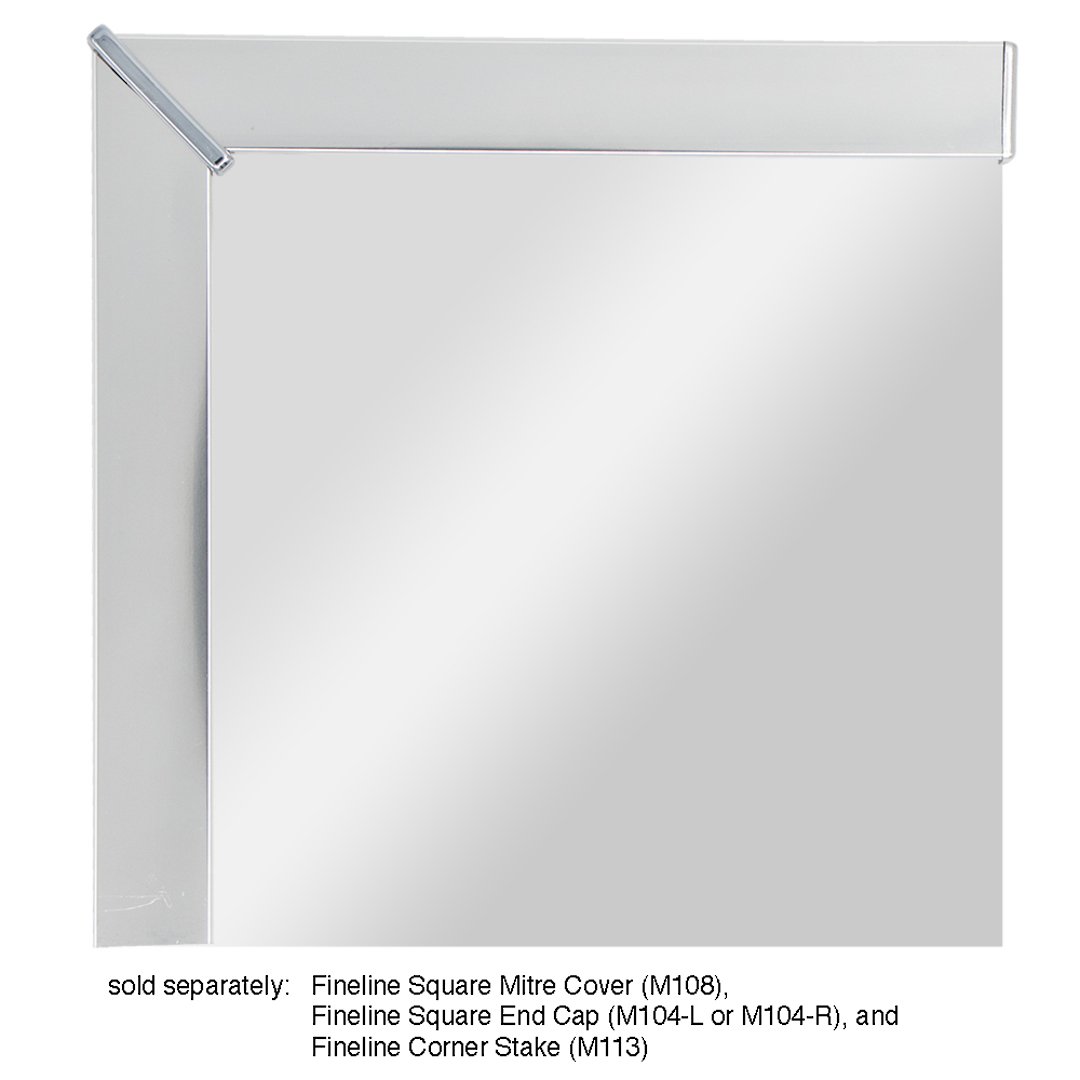 FINELINE SQUARE SECTION - SILVER 2.9m image 0