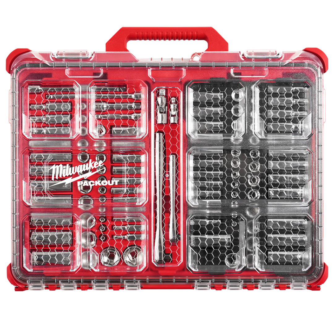 PACKOUT Ratchet Socket Set 1/4 and 3/8 image 1