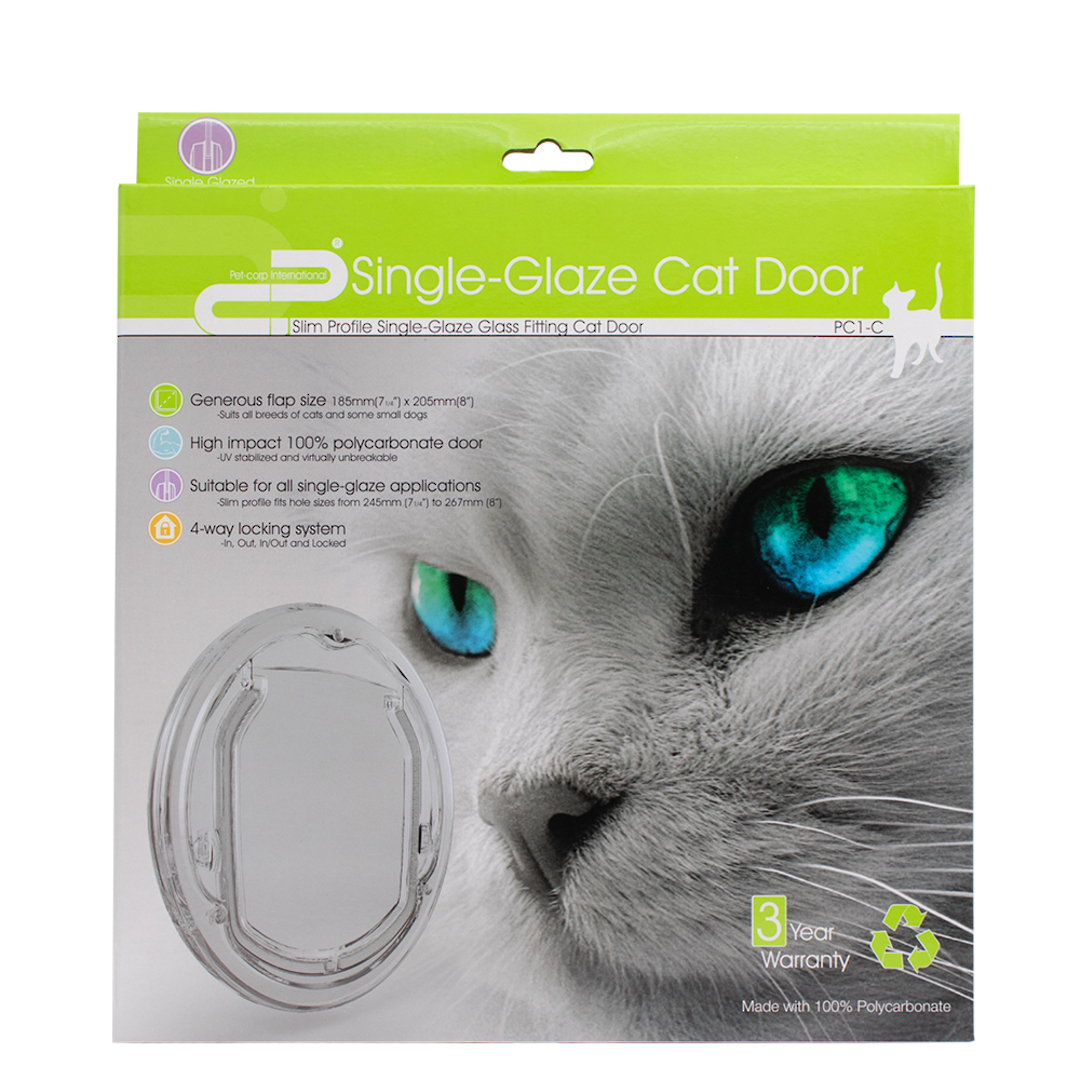 PET-CORP SLIM PROFILE CAT DOOR - CLEAR image 3