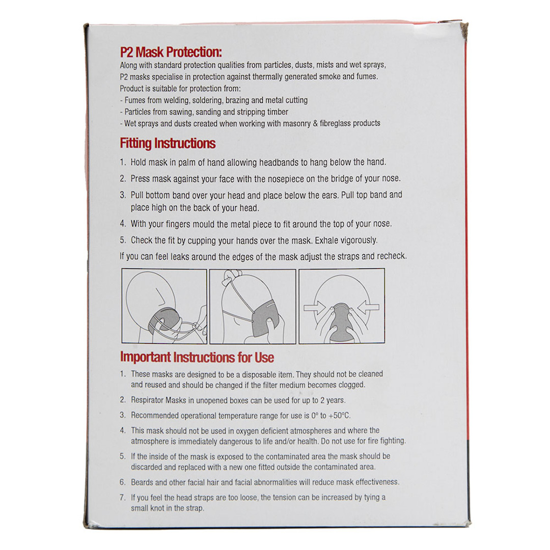 DISPOSABLE VALVE MASK - P2 (12 pack) image 4