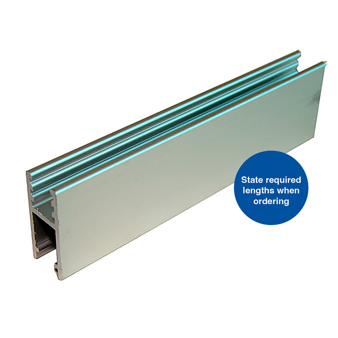 ALUM SLIDING TRACK - GLASS RAIL - 1m image 0