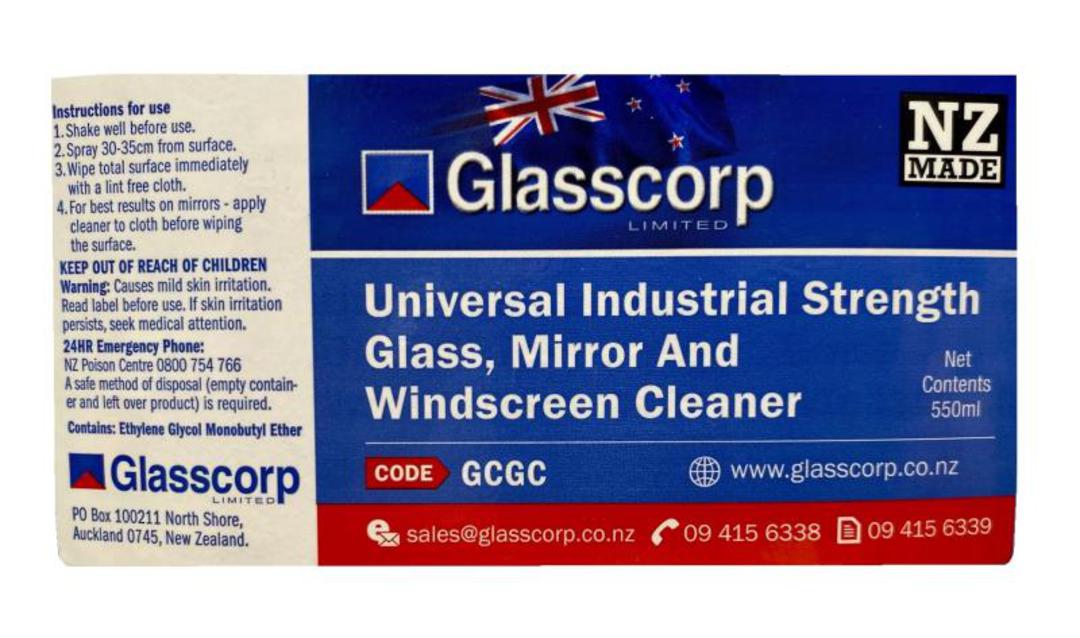 UNIVERSAL GLASS CLEANER - 550ml LABEL image 0
