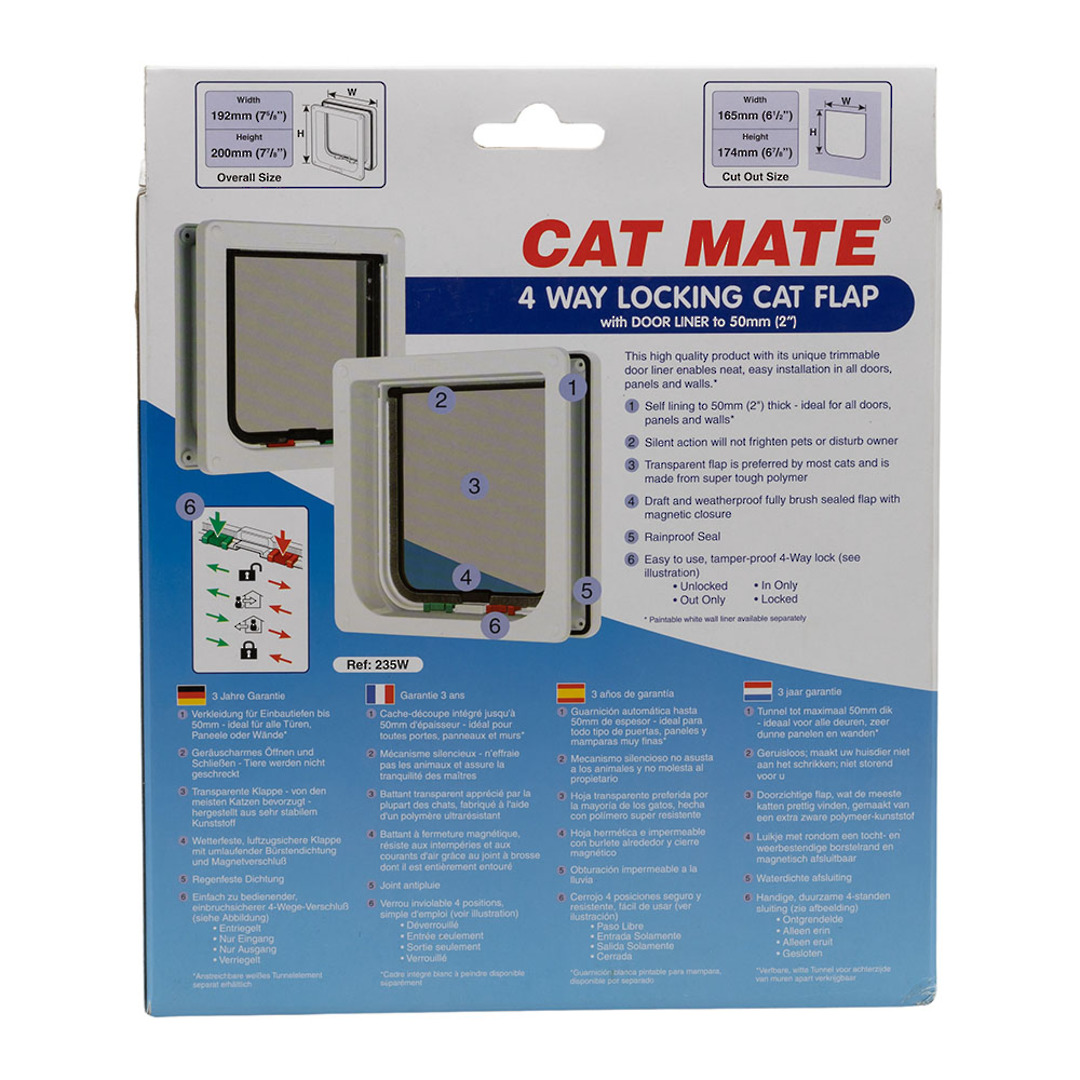 CAT MATE CAT DOOR WITH 50mm LINER SMALL image 5