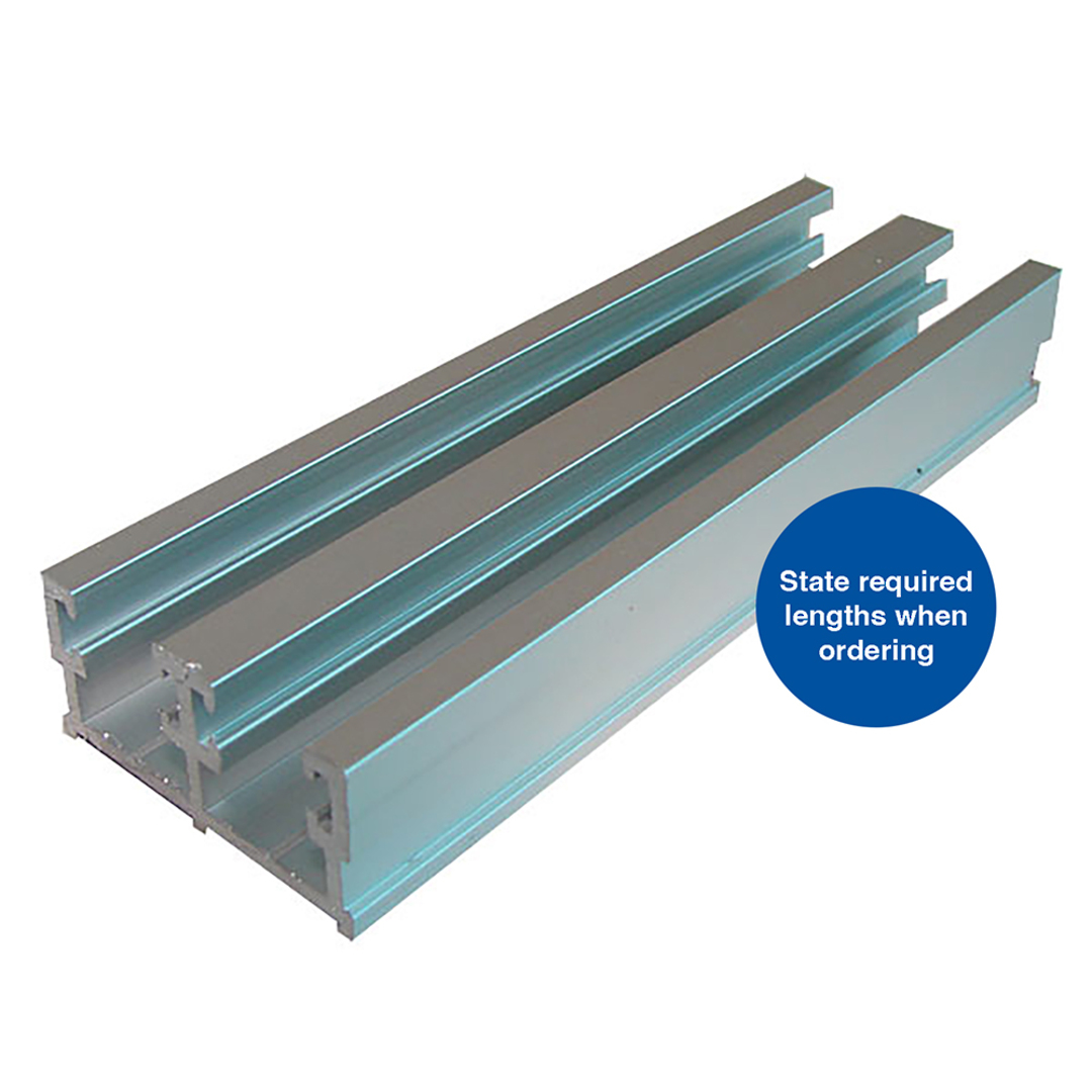 ALUM SLIDING TRACK - DOUBLE TOP - 1m image 0