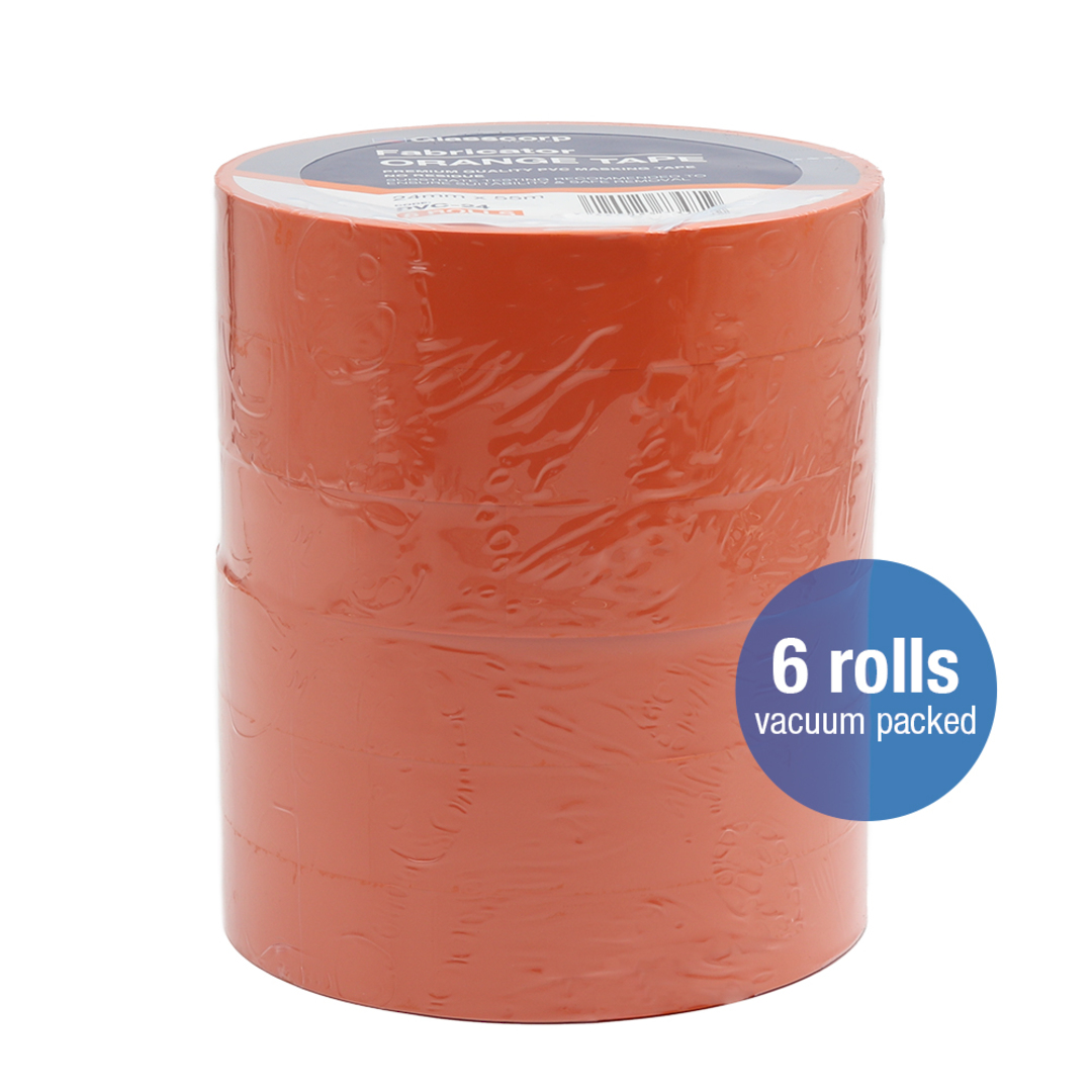 PREMIUM ORANGE PVC TAPE - 24mm (6 rolls) image 0