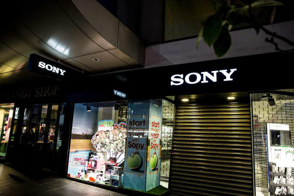 Illuminated Street Signage - Sony Aucland