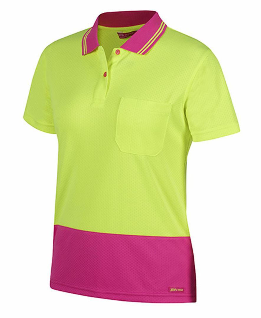 6HJS1 JBs LADIES HV S/S JACQUARD POLO,"Ladies Jacquard Polo,  new fabric for increased breathability.  Durable and comfortable", image 5