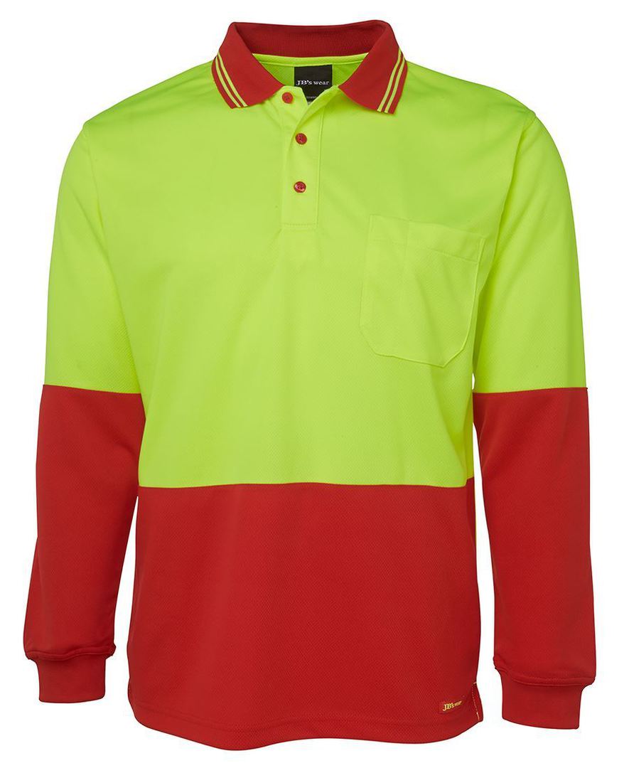 6HVPL Hi Vis L/S Traditional Polo image 3