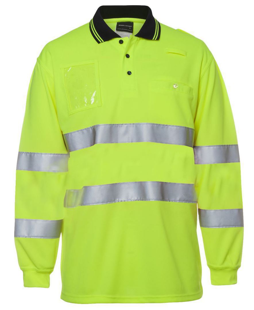 6QTDP JBs HV BIOMOTION (D+N) L/S POLO,"Long Sleeve BIO MOTION,  a safety essential for any work crew","<h3>Details</h3><ul>	<li> image 3