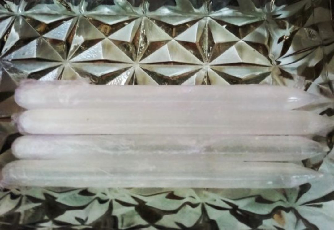 Selenite Crystal wand(Chakra – crown and root) image 0