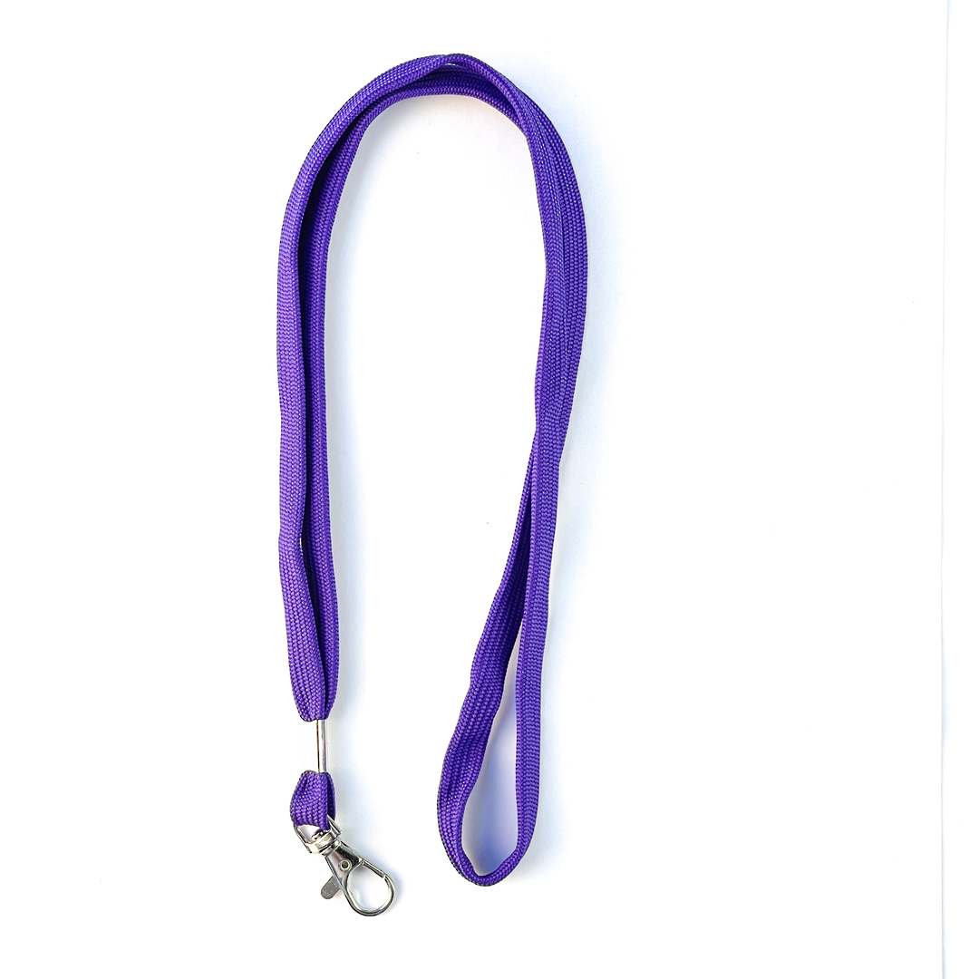 12mm Wide Purple Lanyard with C-Hook - Pack of 50 image 1