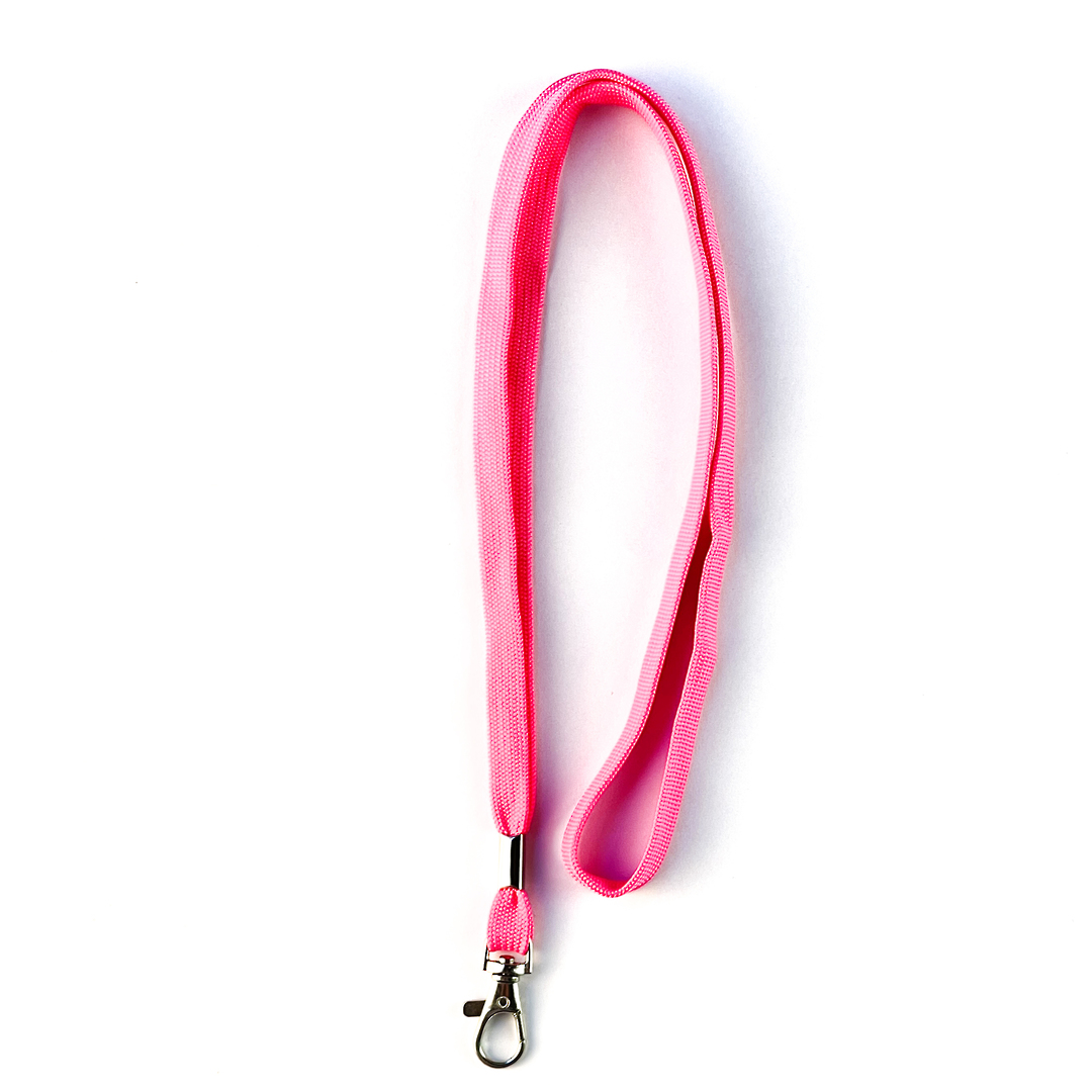 12mm Wide Pink Lanyard with C-Hook - Pack of 50 image 1