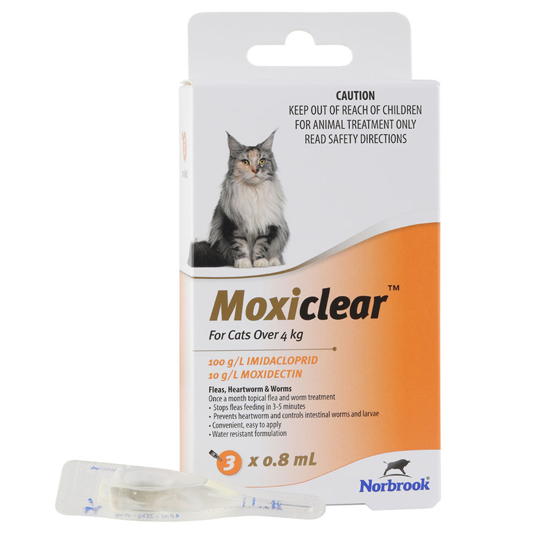 Moxiclear Orange For Cats Over 4kg – 3 Pack image 0