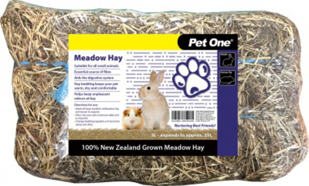 Pet One Bedding Hay 55L Meadow - Integrity Animal Care NZ