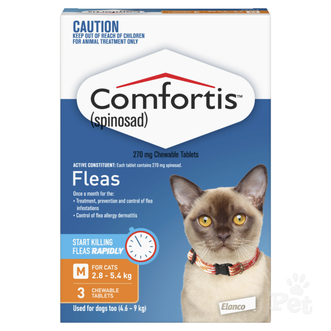 Comfortis Chewable Flea Treatment for Cats & Dogs (3 pack) 20g