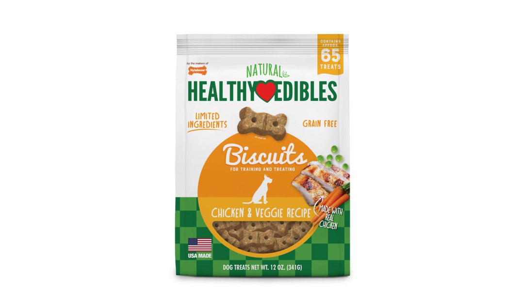 Healthy Edibles Biscuit Chick & Veggie 340g - 65 Treats image 0