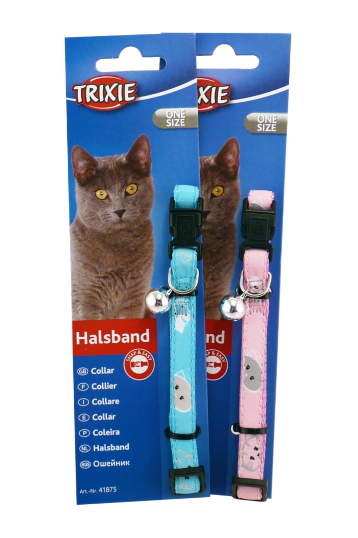 Trixie Cat Collar - Mimi (Blue or Pink) image 0