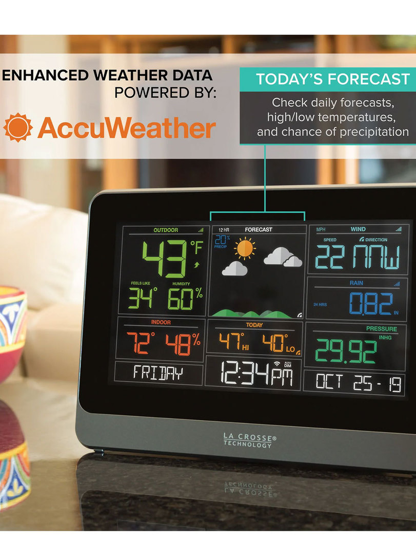 328-10618-INT or V30v2 Complete Personal WIFI Weather Station with ACCUWEATHER image 4