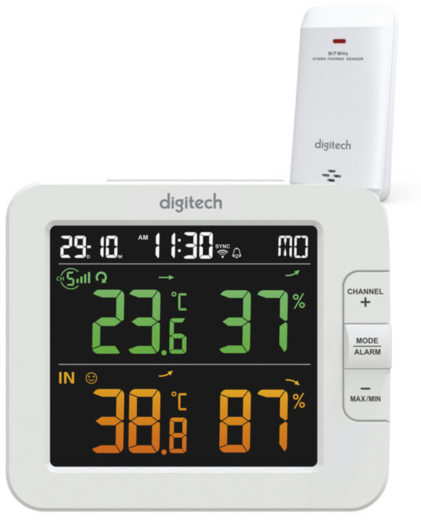 DIGITECH XC0438 Smart WIFI Multi-Channels Colour LCD Weather Station image 0