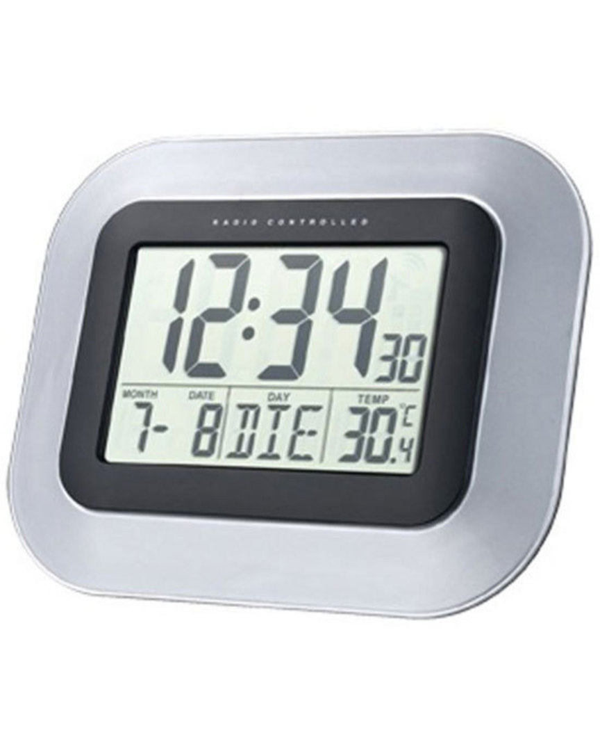 WS8005 La Crosse 24x19cm Wall Clock with Indoor Temperature image 0