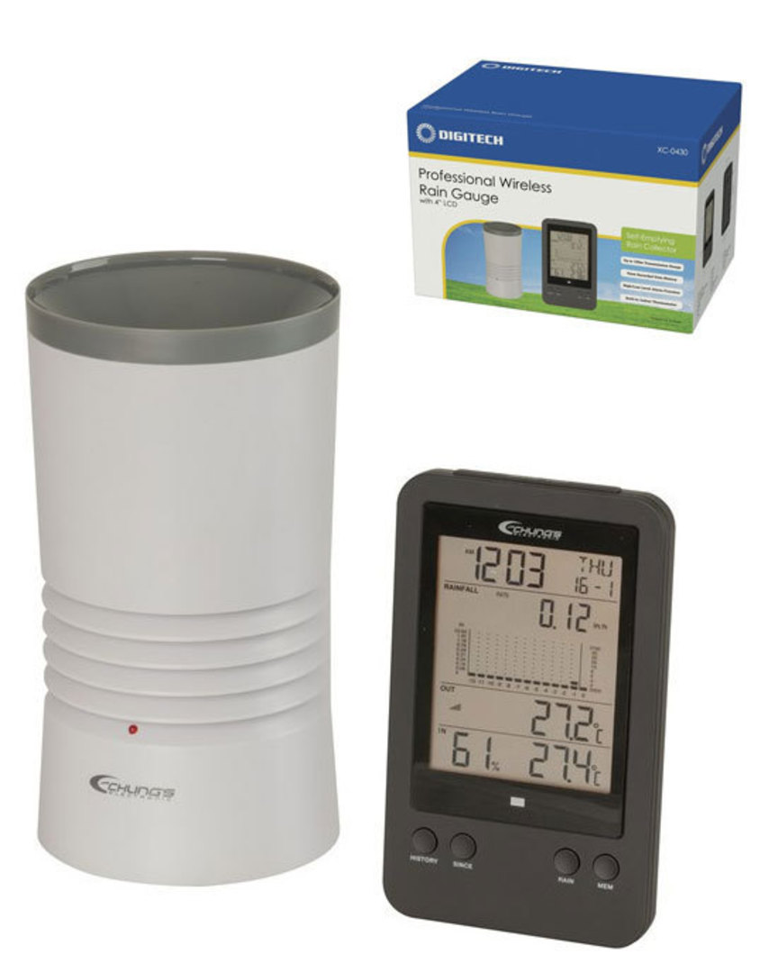 Xc0430 Digitech Digital Rain Gauge With Temperature Lacrosse Australia