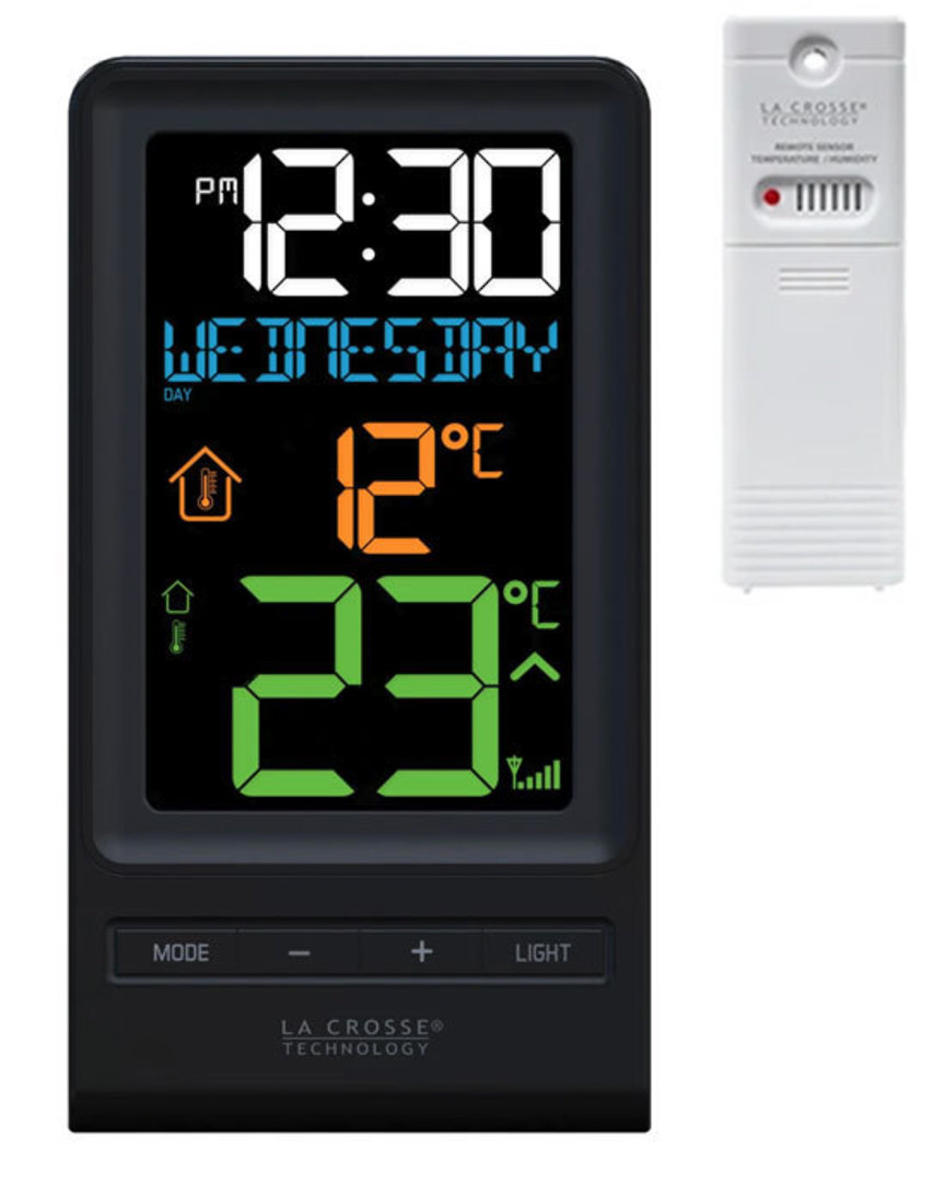 308-1415 La Crosse Colour Digital Wireless Thermometer and Time image 0