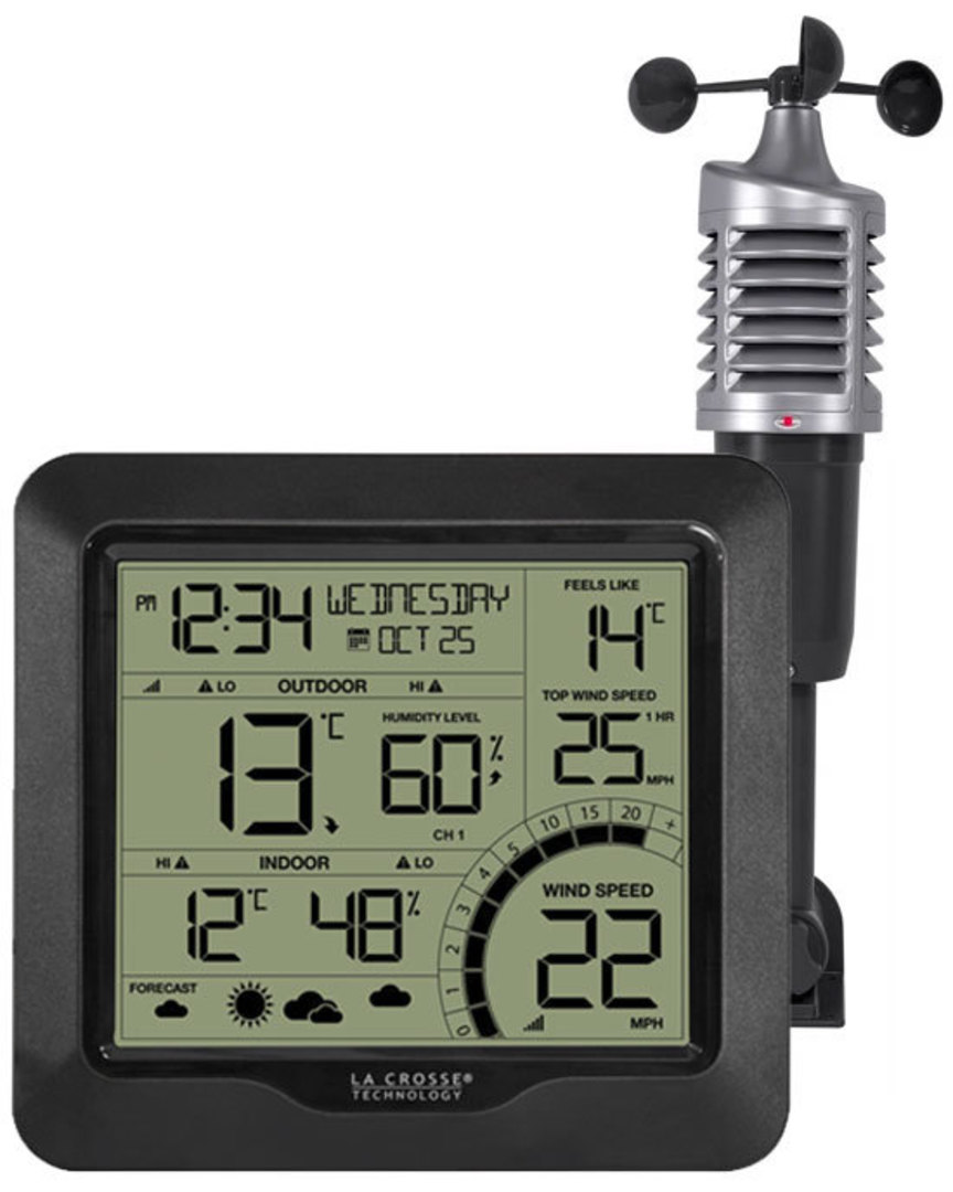 327-1417BW Professional B/W Wind Speed Weather Station image 0