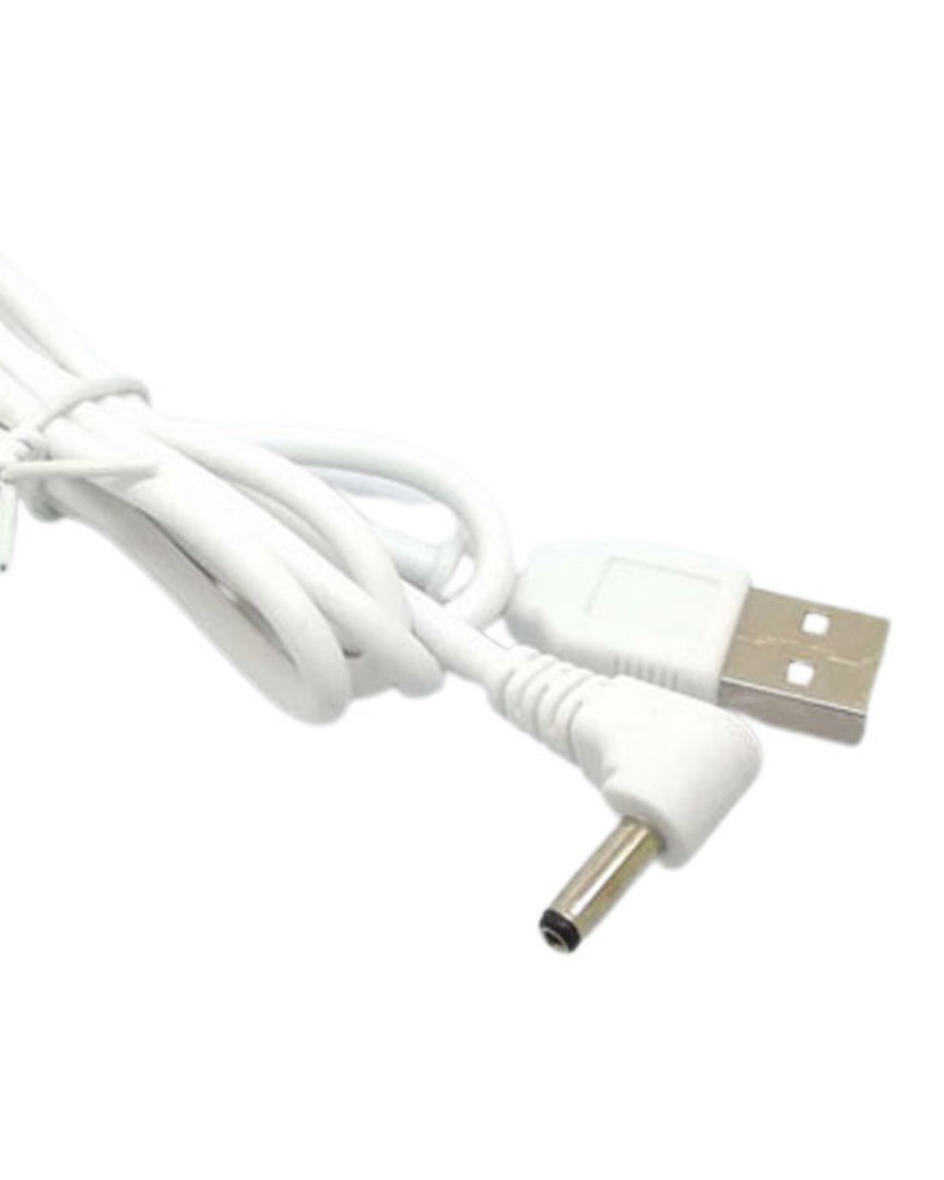 USB Plug to 3mm DC Plug 1.8m White Power Cable Lead image 0