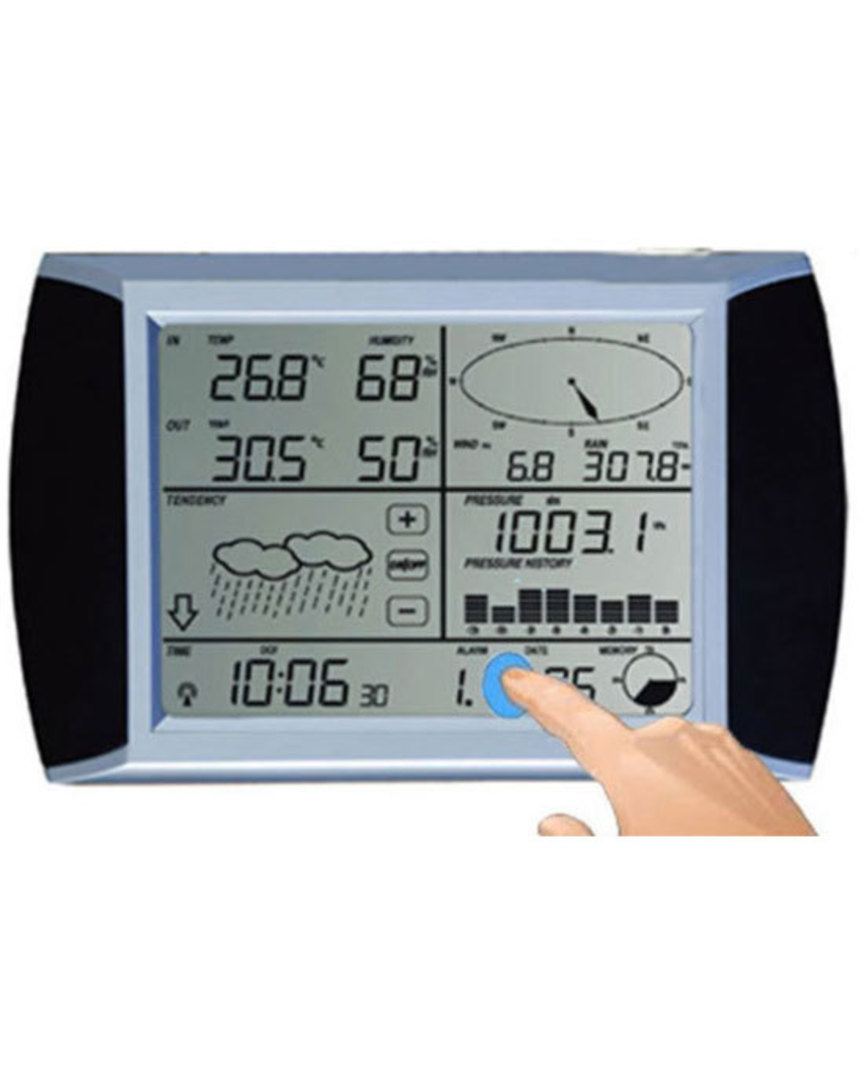 WS1081 Ver3 TESA Solar Powered Touch Panel Weather Center with PC interface image 1