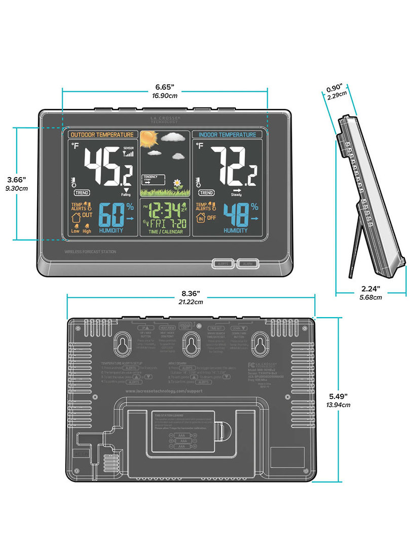 308-1414W La Crosse Wireless Colour Weather Station image 4