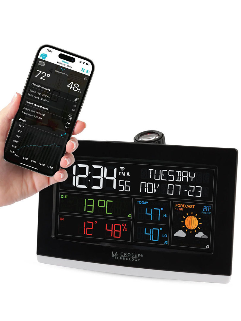 C82929 WIFI PROJECTION ALARM CLOCK WITH ACCUWEATHER image 0