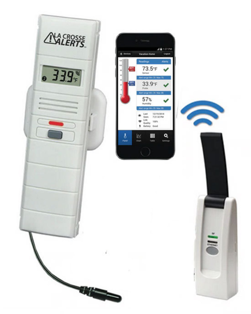 926-25101 La Crosse WIFI Temp Humidity Alert System with Dry Temp Probe image 0